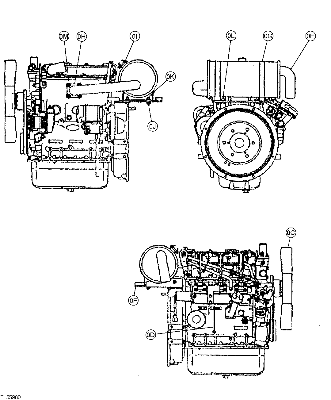 Схема запчастей John Deere 7ZTS - 51 - MUFFLER AND MOUNTING HARDWARE (SERIAL NUMBER 220019- ) 0530 External Exhaust Systems