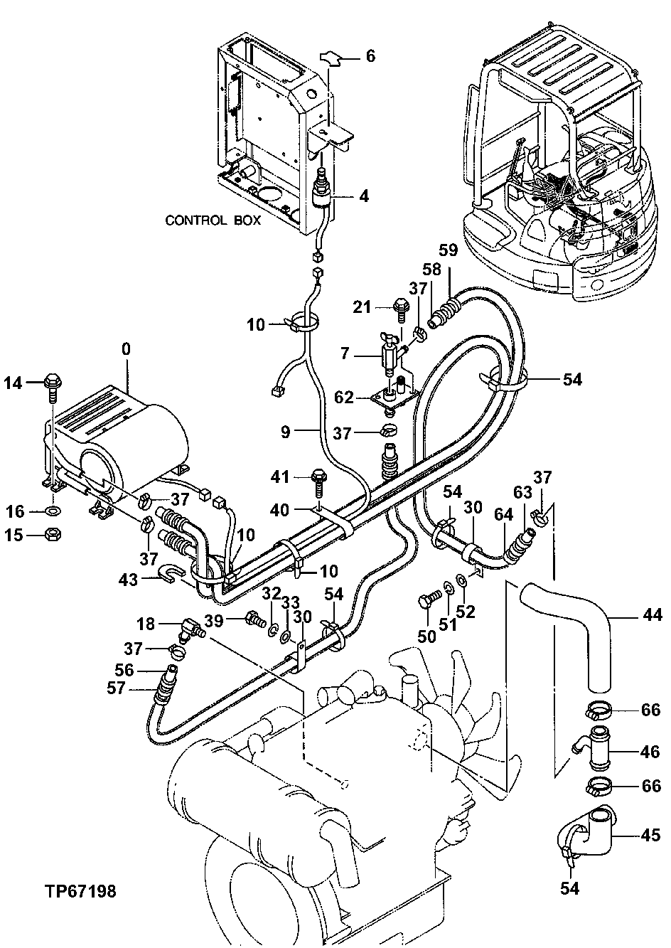 Схема запчастей John Deere 7ZTS - 83 - Heater 1830 HEATING AND AIR CONDITIONING