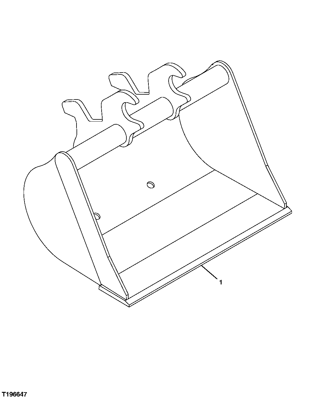 Схема запчастей John Deere 7ZTS - 121 - DITCH CLEANING REPLACEMENT BUCKET 3302 BUCKETS, TEETH, SHANKS AND SIDECUTTERS