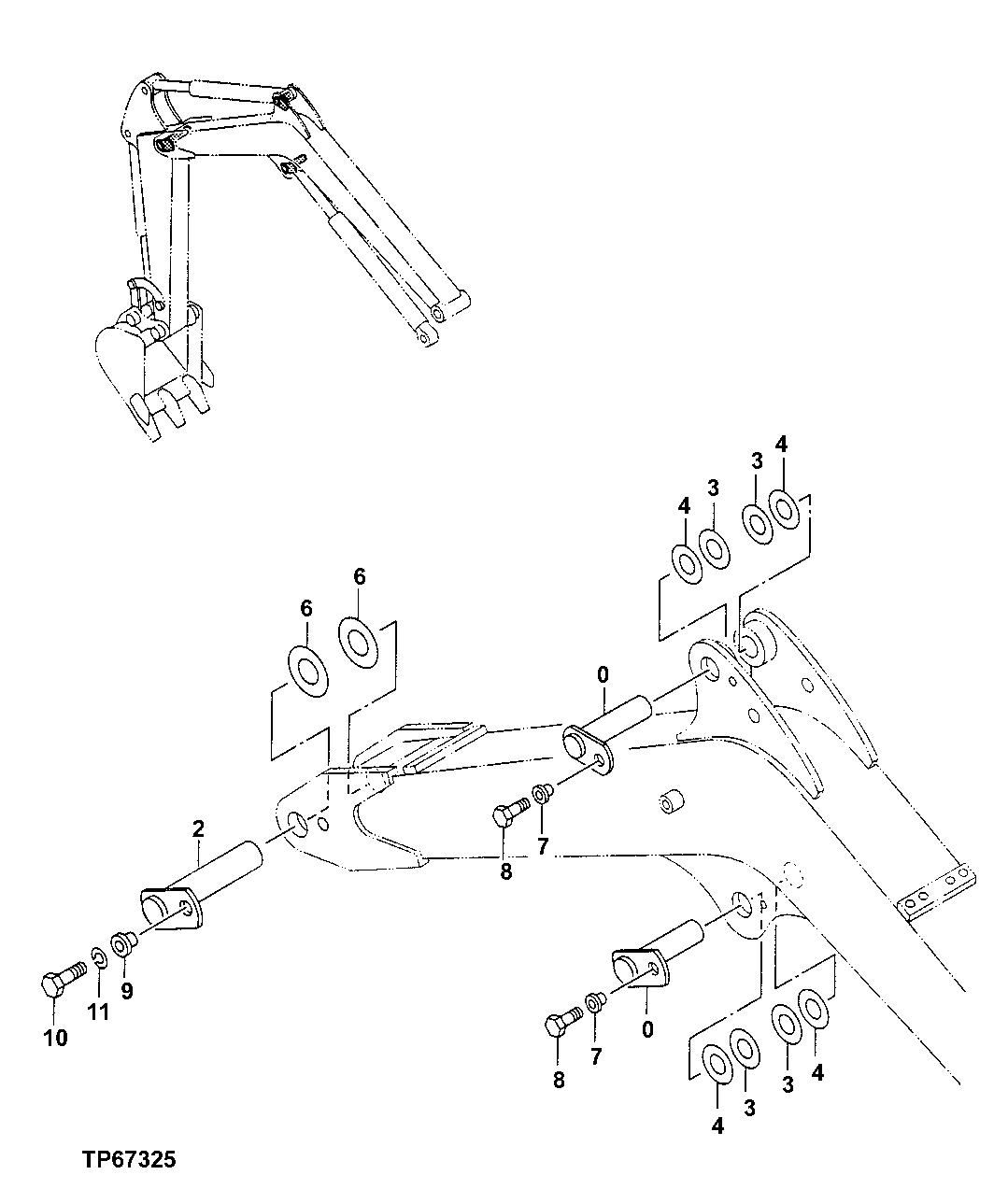 Схема запчастей John Deere 7ZTS - 154 - BOOM SUPPORT 3344 Boom