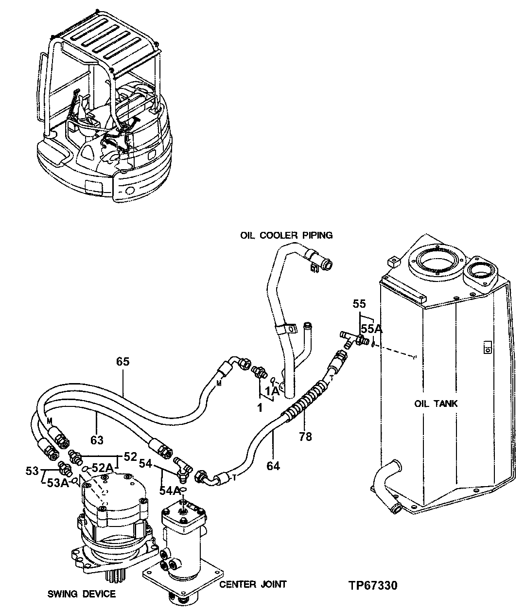 Схема запчастей John Deere 7ZTS - 157 - Oil Cooler Piping 3360 HYDRAULIC SYSTEM