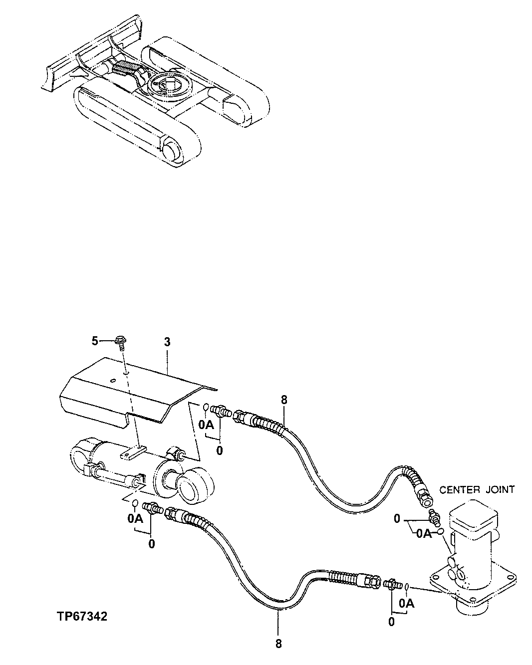 Схема запчастей John Deere 7ZTS - 163 - BLADE PIPING 3360 HYDRAULIC SYSTEM