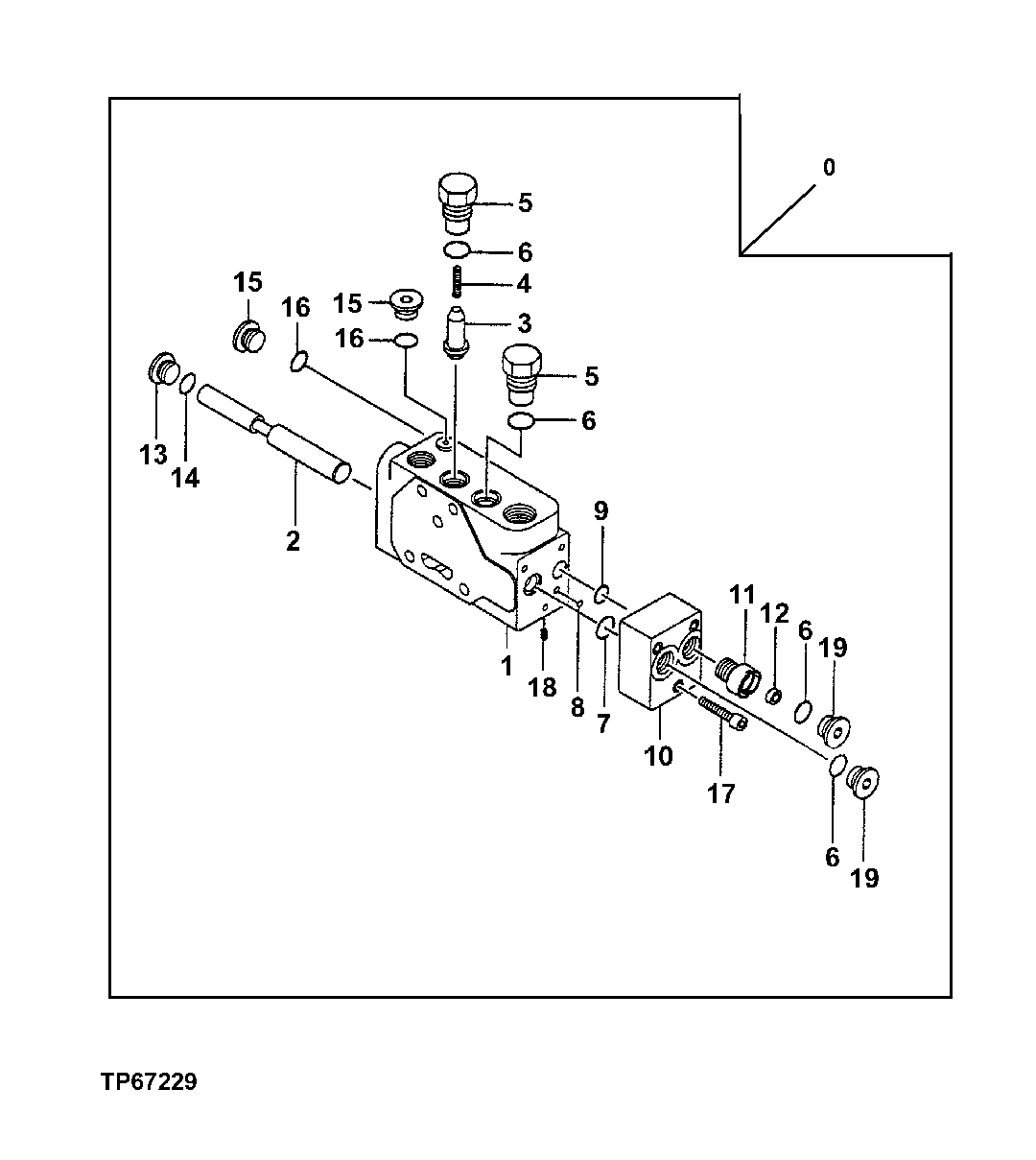 Схема запчастей John Deere 7ZTS - 171 - CONTROL VALVE (4) 3360 HYDRAULIC SYSTEM