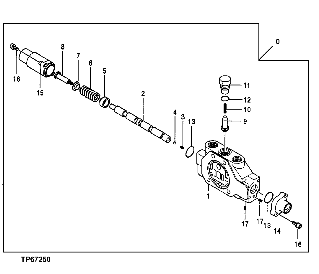 Схема запчастей John Deere 7ZTS - 174 - CONTROL VALVE (7) 3360 HYDRAULIC SYSTEM