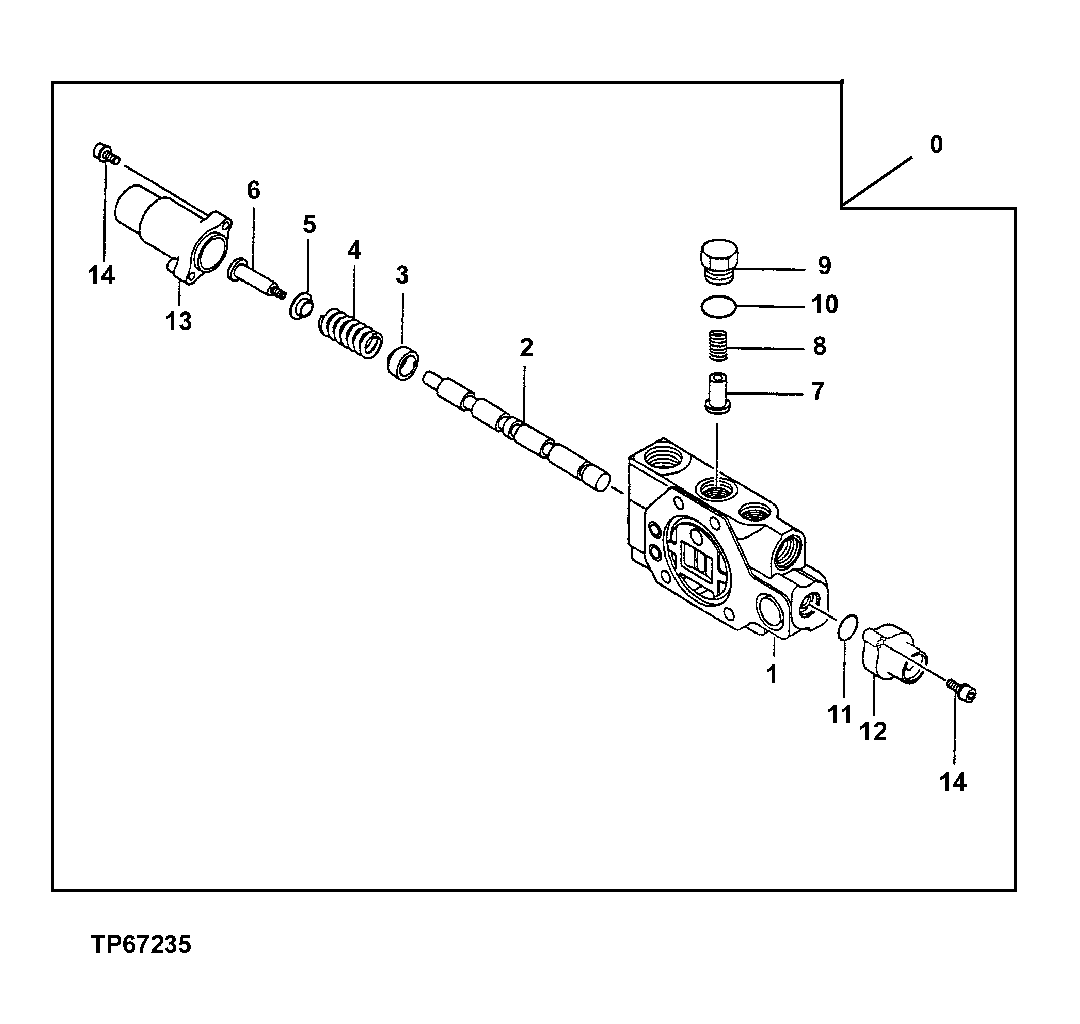 Схема запчастей John Deere 7ZTS - 177 - CONTROL VALVE (10) 3360 HYDRAULIC SYSTEM