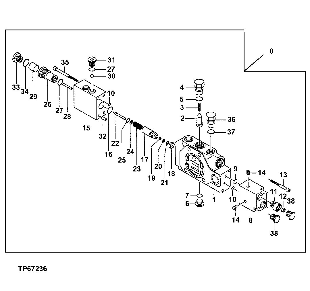 Схема запчастей John Deere 7ZTS - 178 - CONTROL VALVE (11) 3360 HYDRAULIC SYSTEM