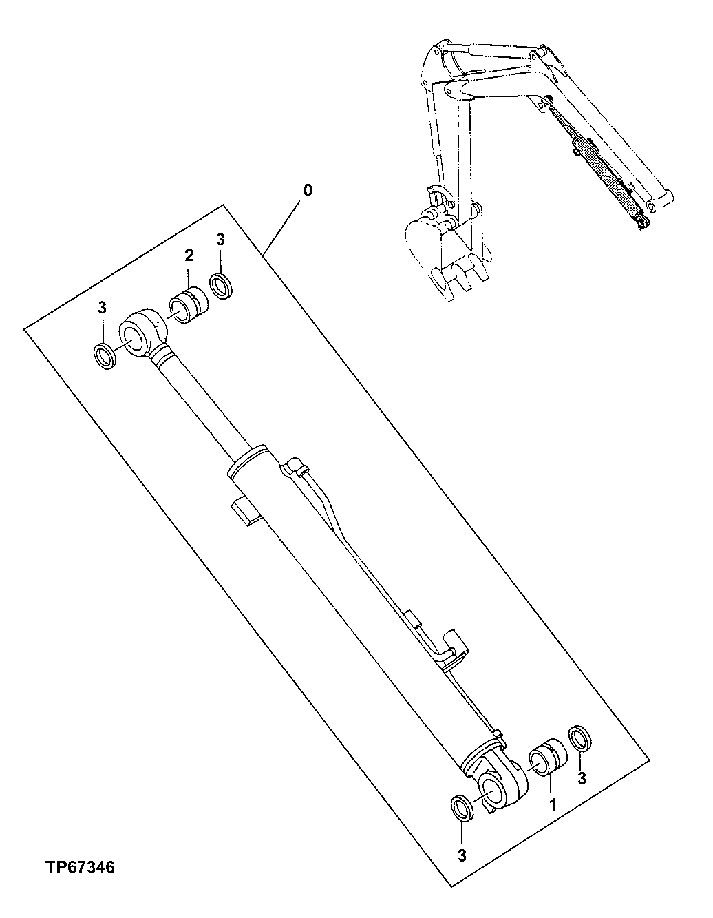 Схема запчастей John Deere 7ZTS - 180 - Boom Cylinder 3360 HYDRAULIC SYSTEM