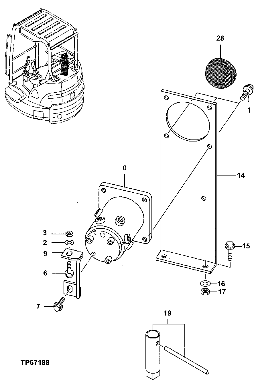 Схема запчастей John Deere 7ZTS - 192 - TWO WAY MULTI-LEVER VALVE 3360 HYDRAULIC SYSTEM