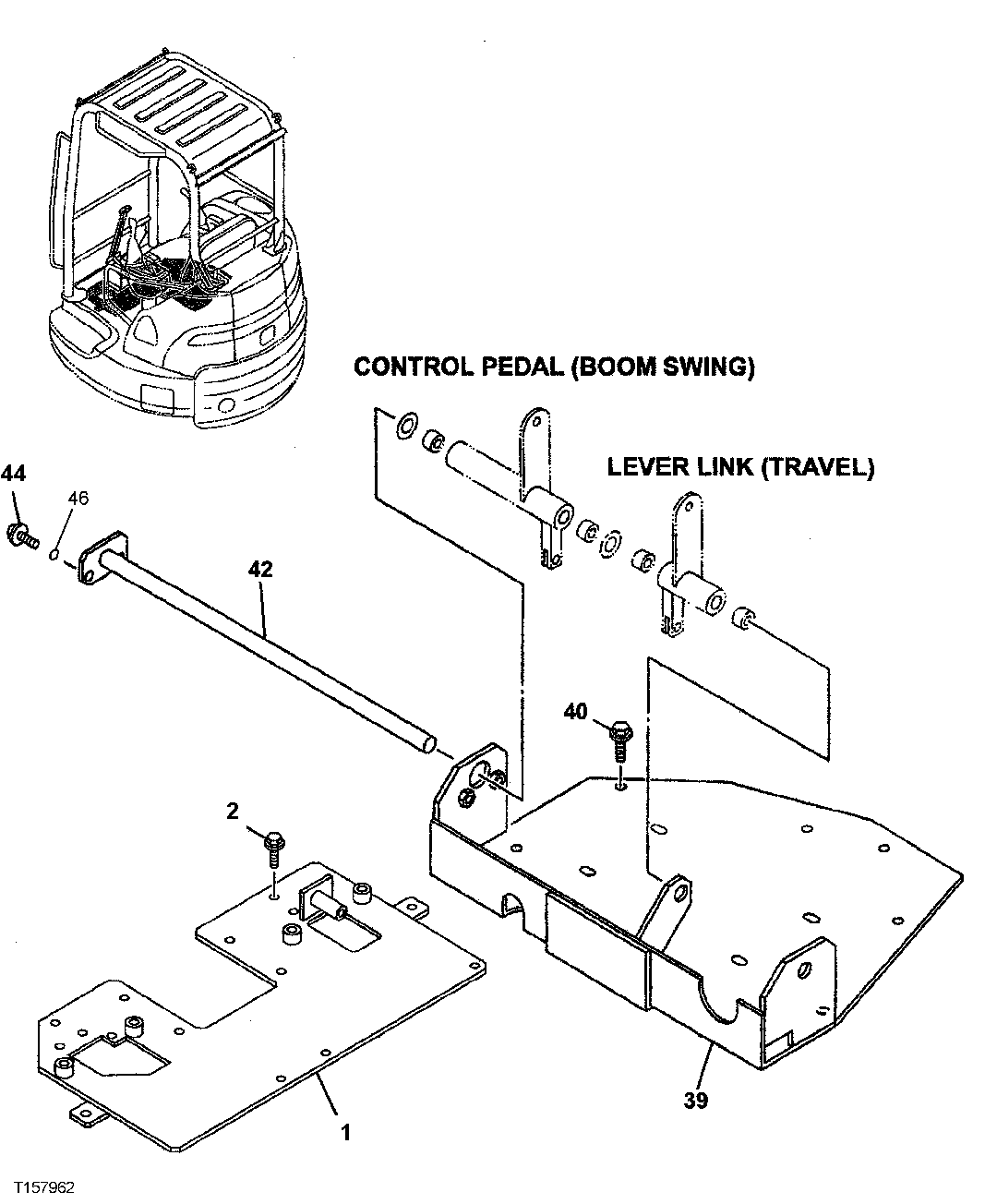 Схема запчастей John Deere 5ZTS - 142 - LEVER LINK SUPPORT 3315 CONTROLS LINKAGE