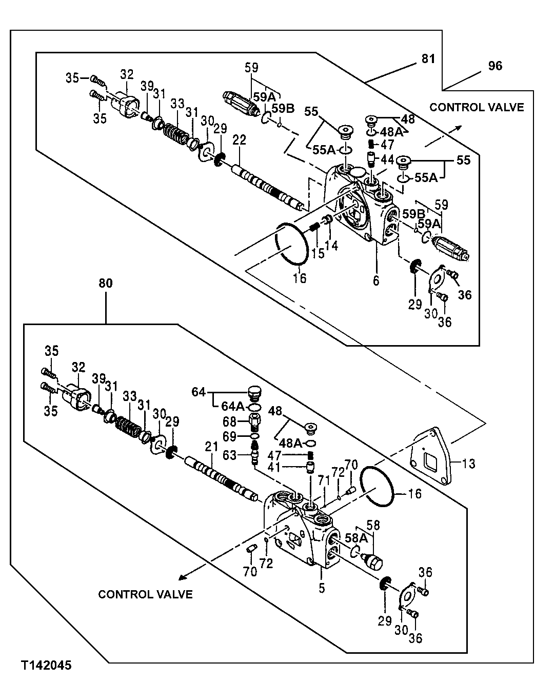 Схема запчастей John Deere 5ZTS - 165 - Control Valve 3360 HYDRAULIC SYSTEM