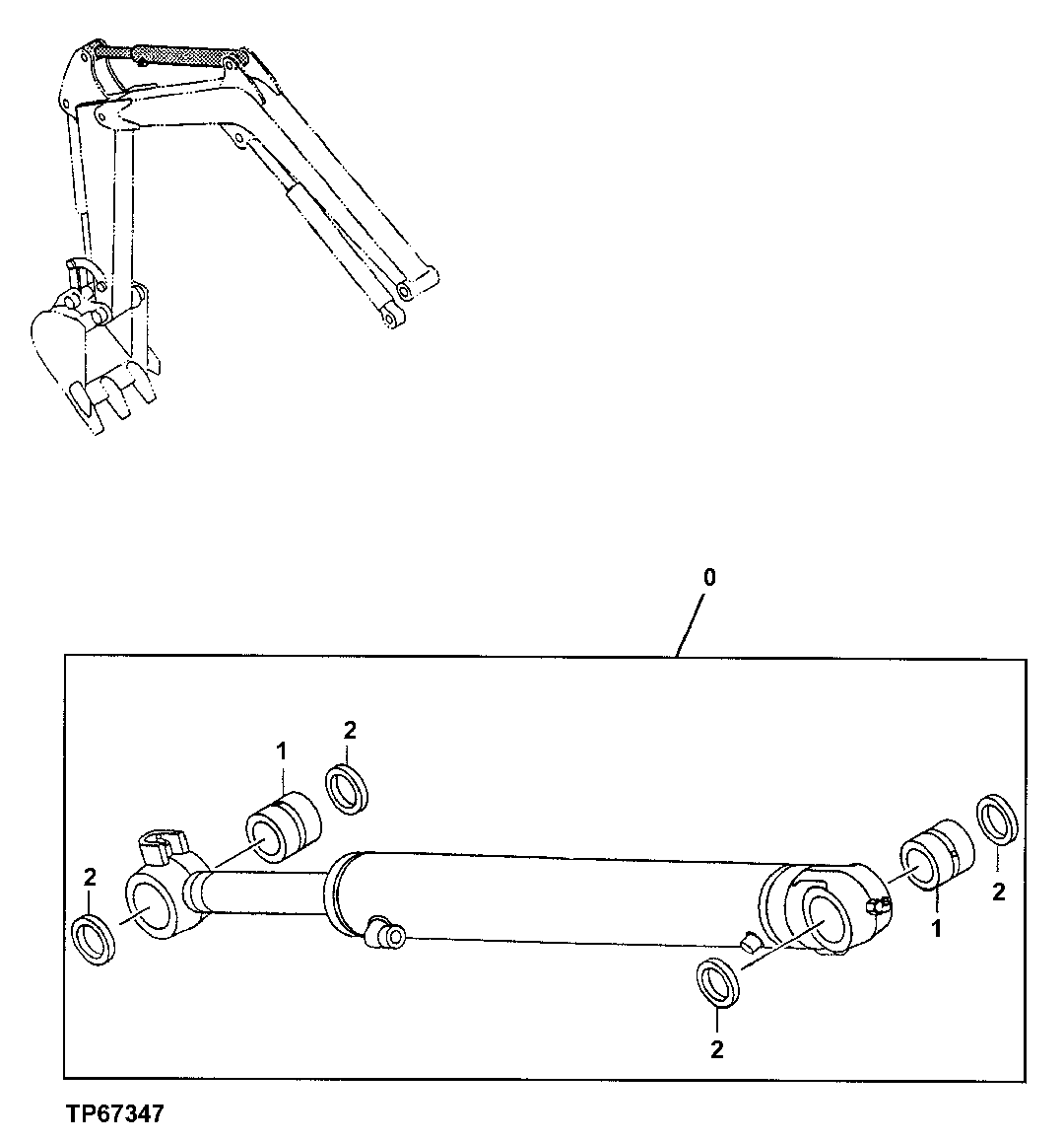 Схема запчастей John Deere 5ZTS - 170 - ARM CYLINDER 3360 HYDRAULIC SYSTEM