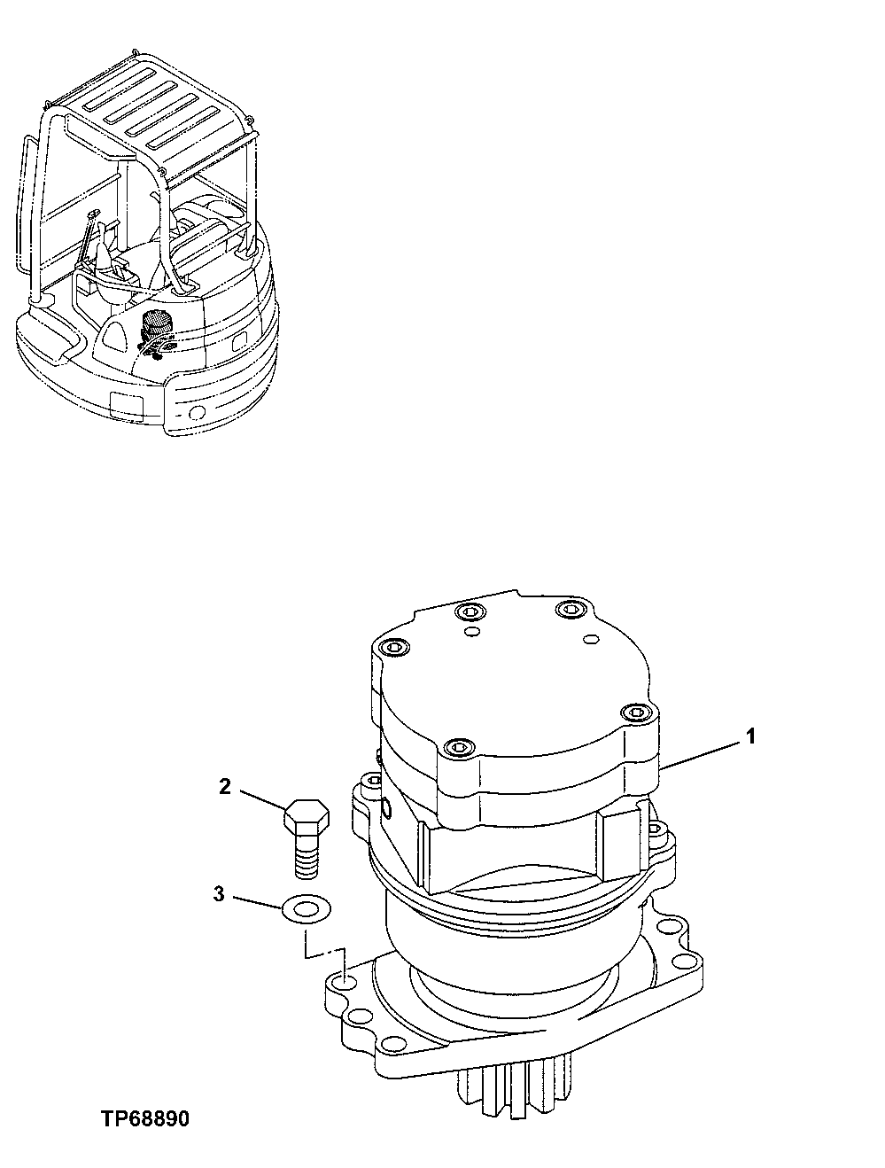 Схема запчастей John Deere 5ZTS - 186 - SWING DEVICE 4360 HYDRAULICS