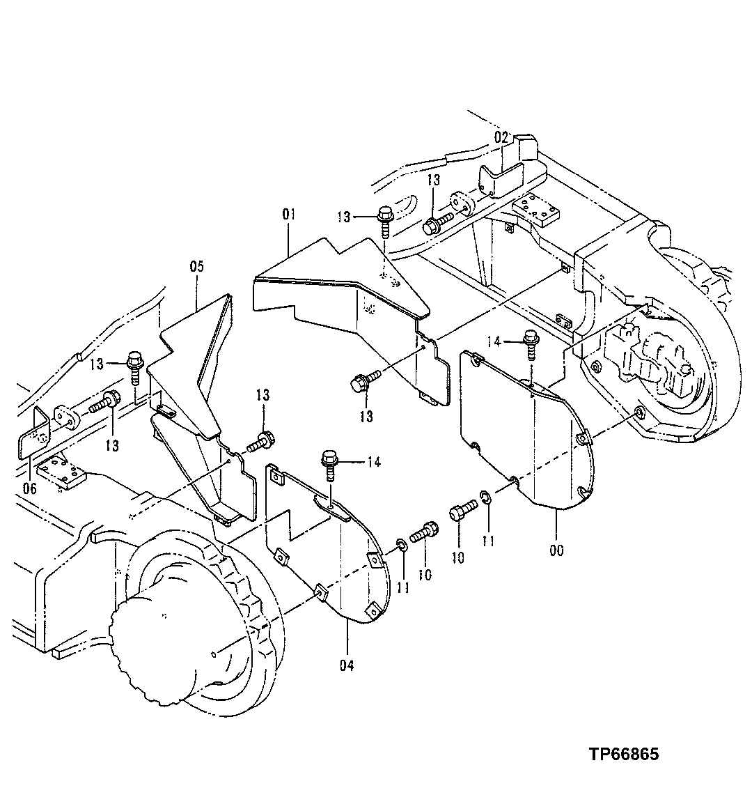 Схема запчастей John Deere 50LC - 18 - Travel Motor Cover 0260 Axles, Diff. & Susp. Sys. Hyd. (Incl. Fwd)