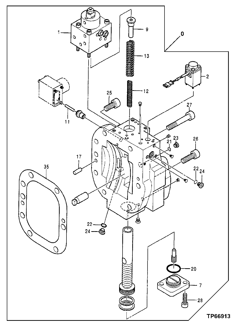 Схема запчастей John Deere 50LC - 112 - PUMP CONTROL GROUP 2160 Vehicle Hydraulics