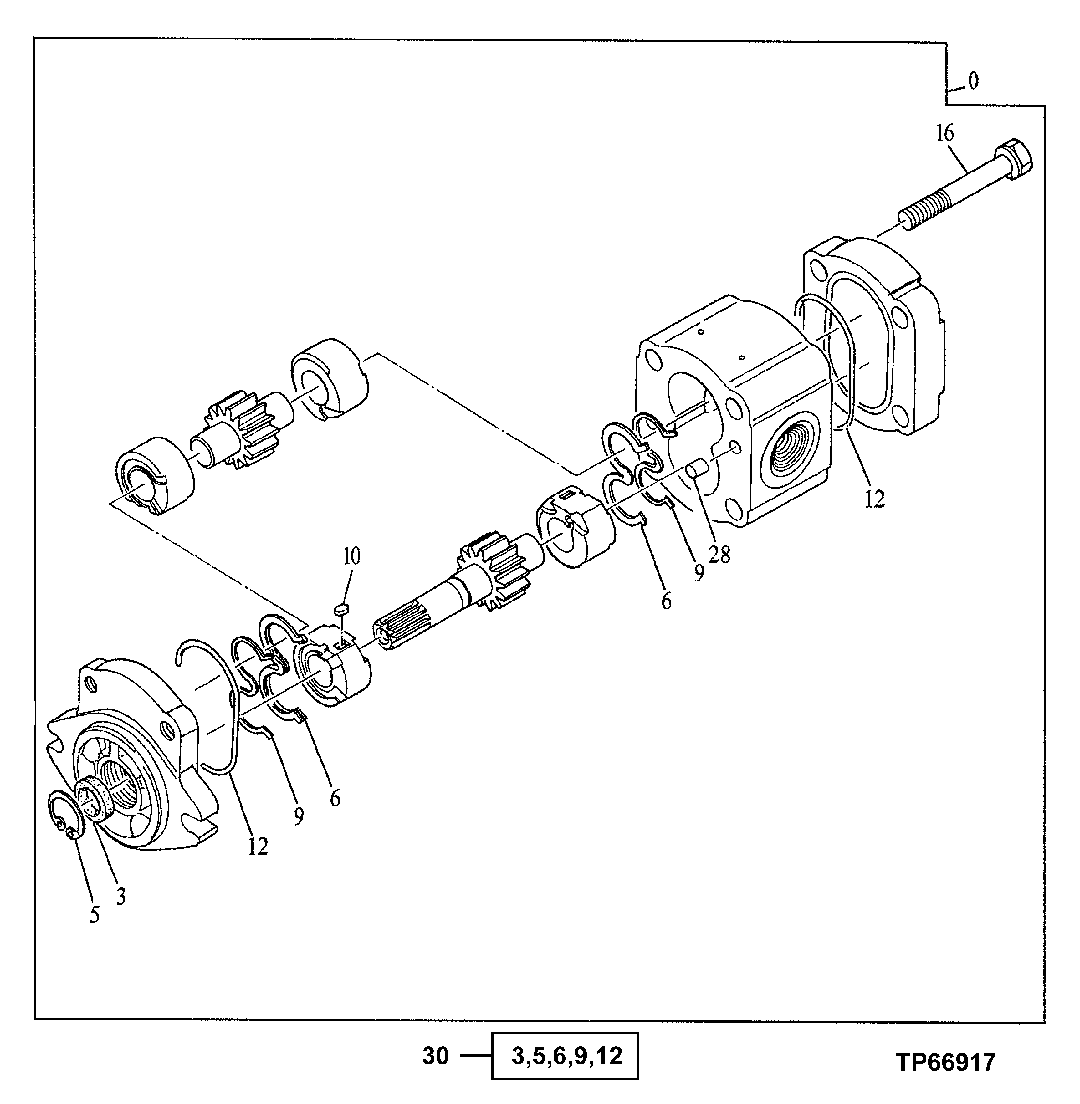 Схема запчастей John Deere 50LC - 116 - Gear Pump 2160 Vehicle Hydraulics