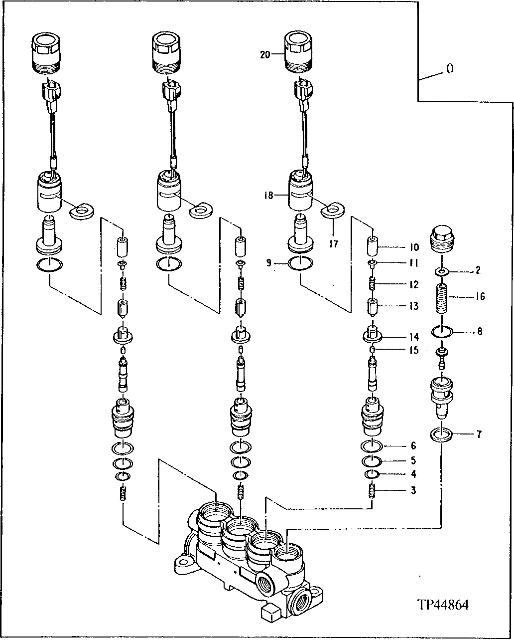 Схема запчастей John Deere 50LC - 119 - Solenoid Valve 2160 Vehicle Hydraulics