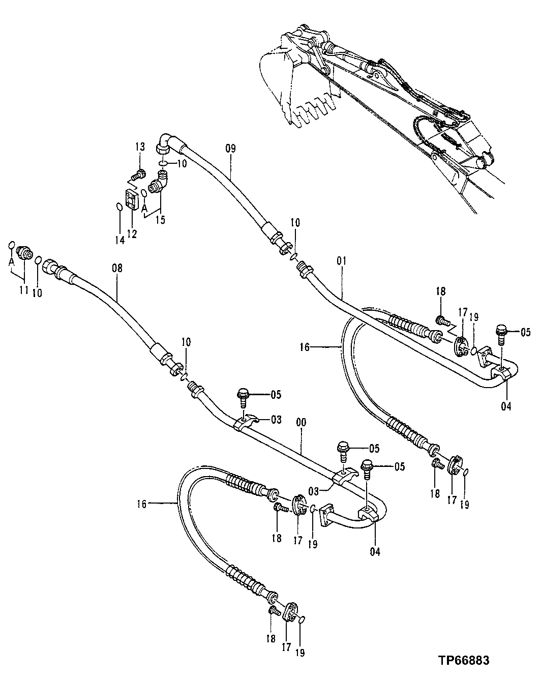 Схема запчастей John Deere 50LC - 196 - Front Lines 3360 Hydraulic System