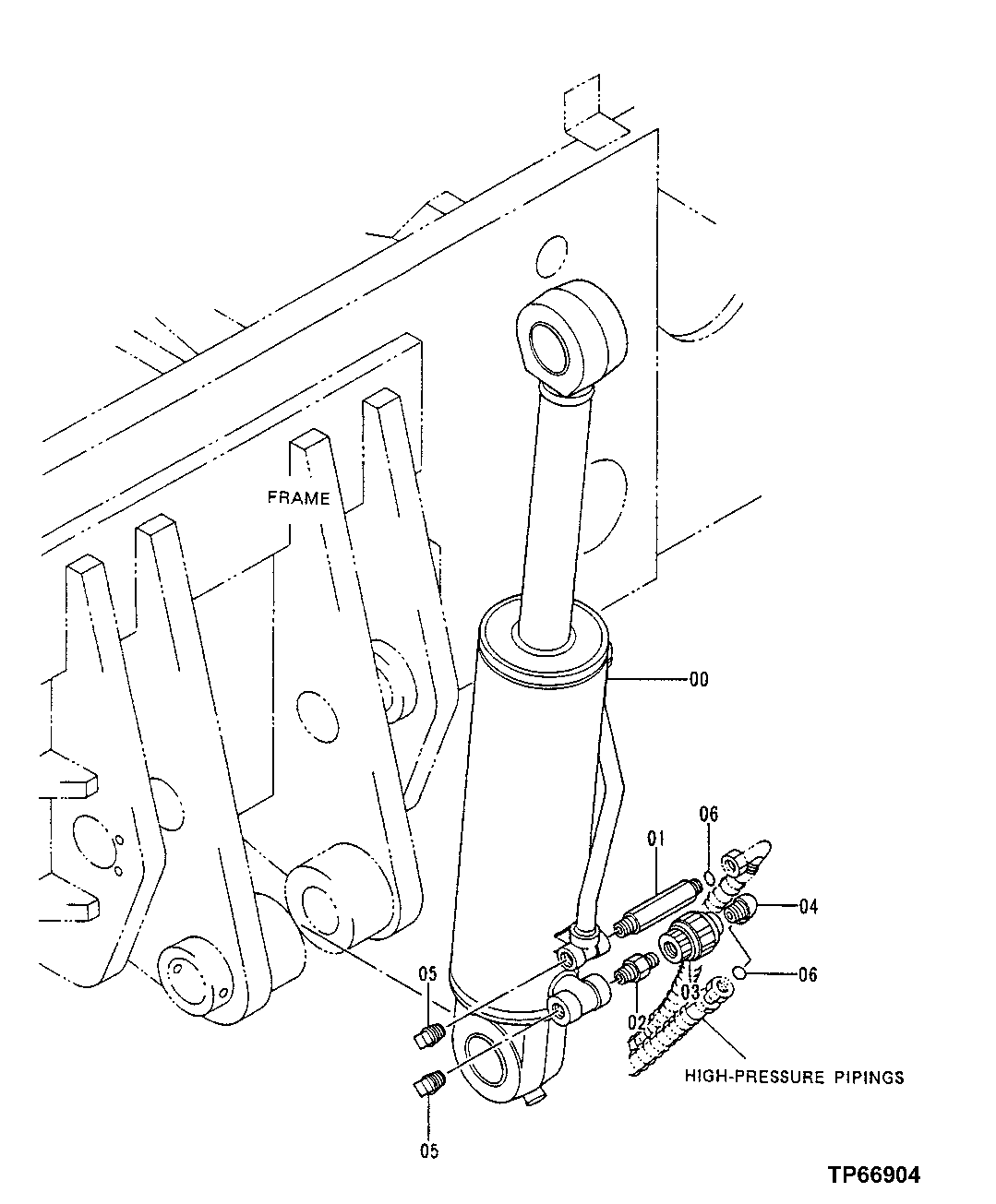 Схема запчастей John Deere 50LC - 208 - Cylinder Removal Device 3360 Hydraulic System