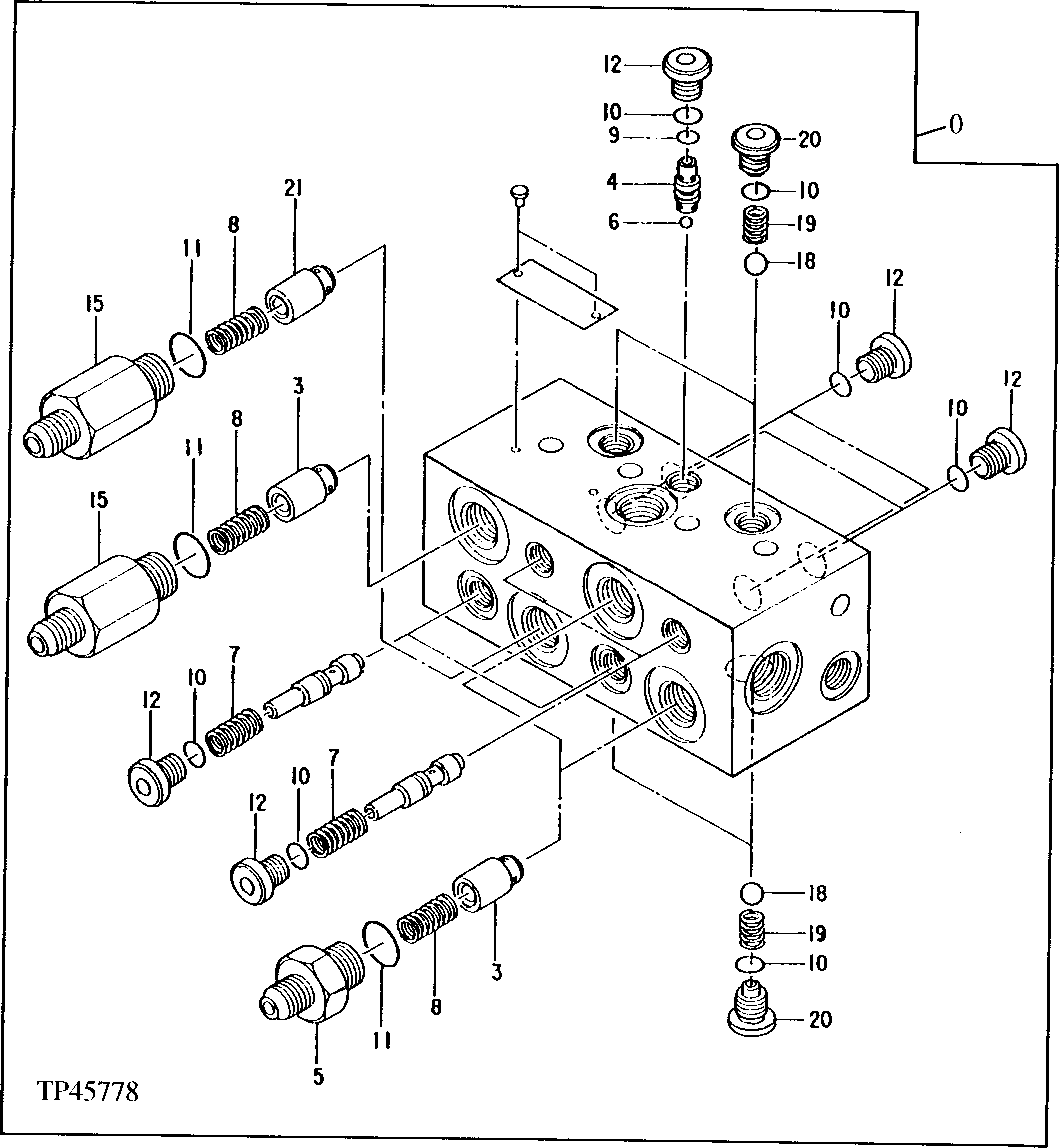 Схема запчастей John Deere 50LC - 177 - Flow Control Valve 3360 Hydraulic System