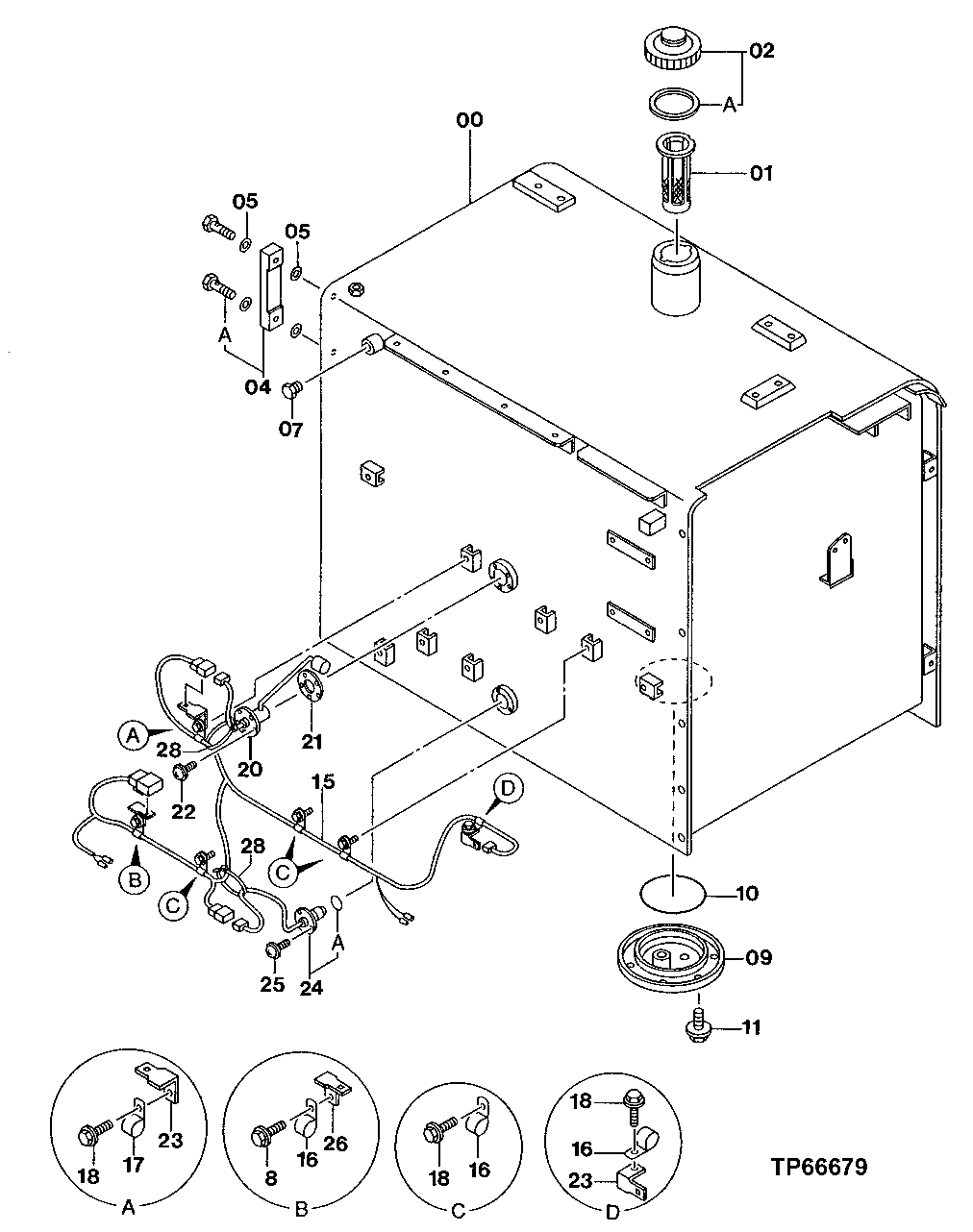 Схема запчастей John Deere 50 - 27 - Fuel Tank 0560 External Fuel Supply Systems