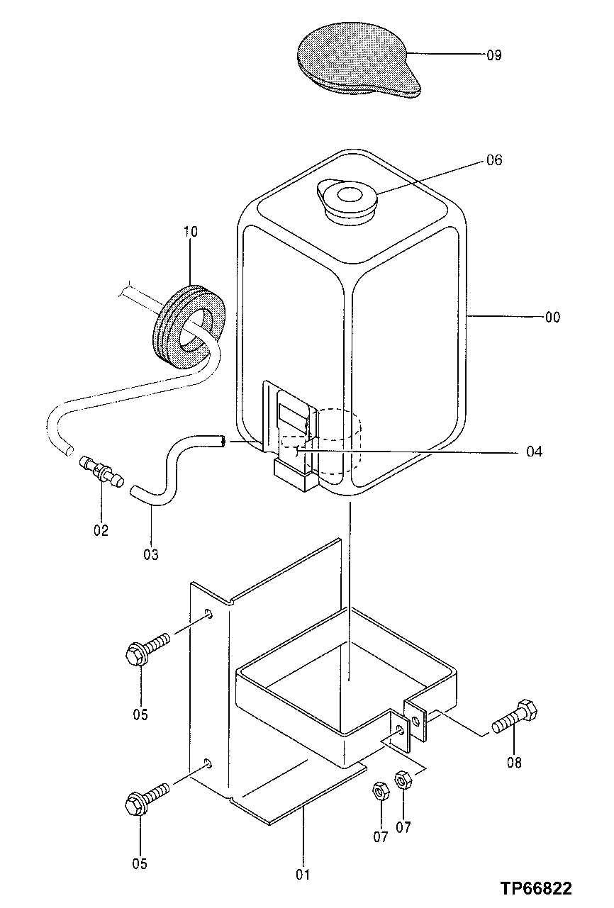 Схема запчастей John Deere 50 - 69 - Window Washer 1810 Operator Enclosure