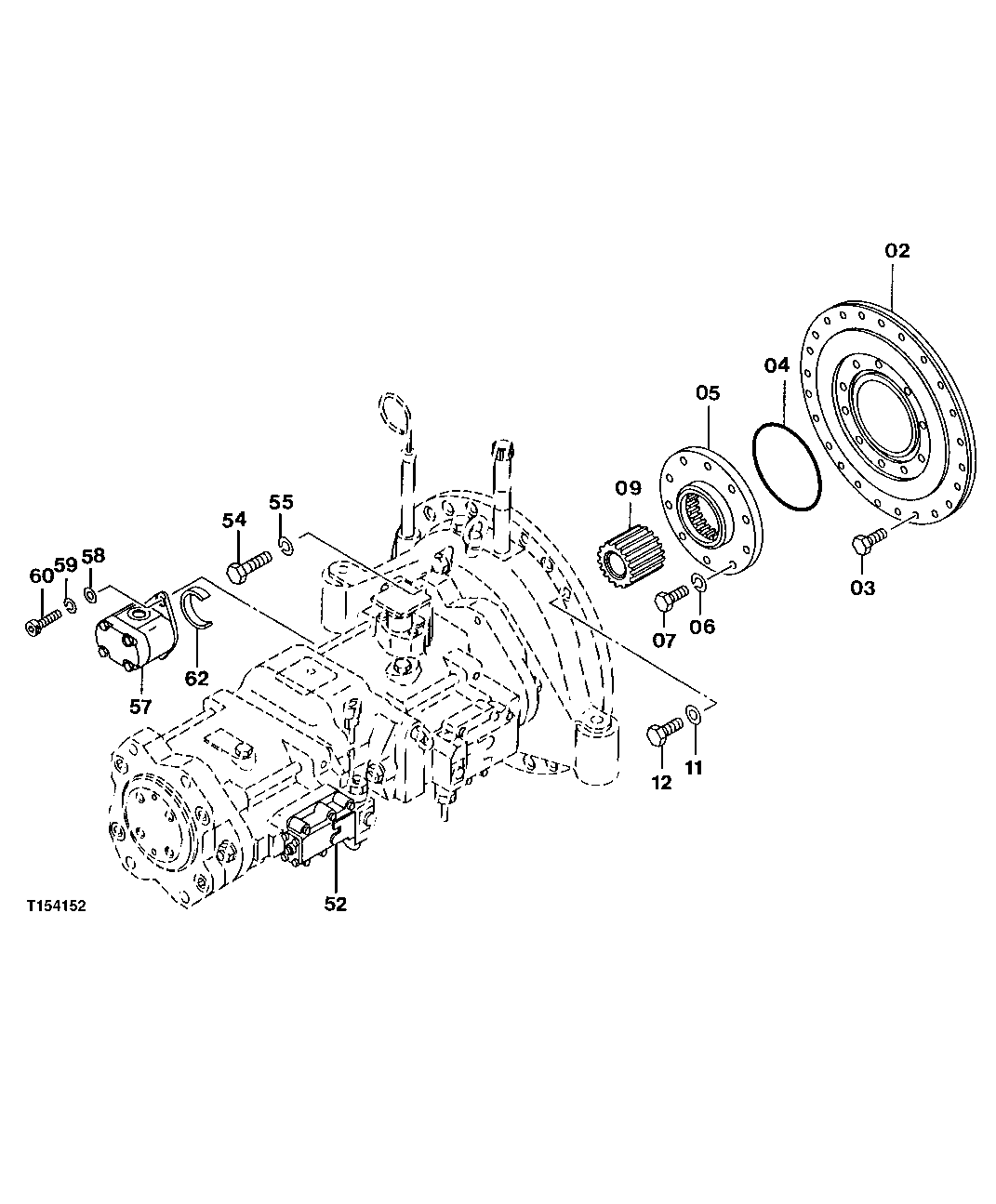 Схема запчастей John Deere 50 - 103 - Main Hydraulic Pump 2160 Vehicle Hydraulics