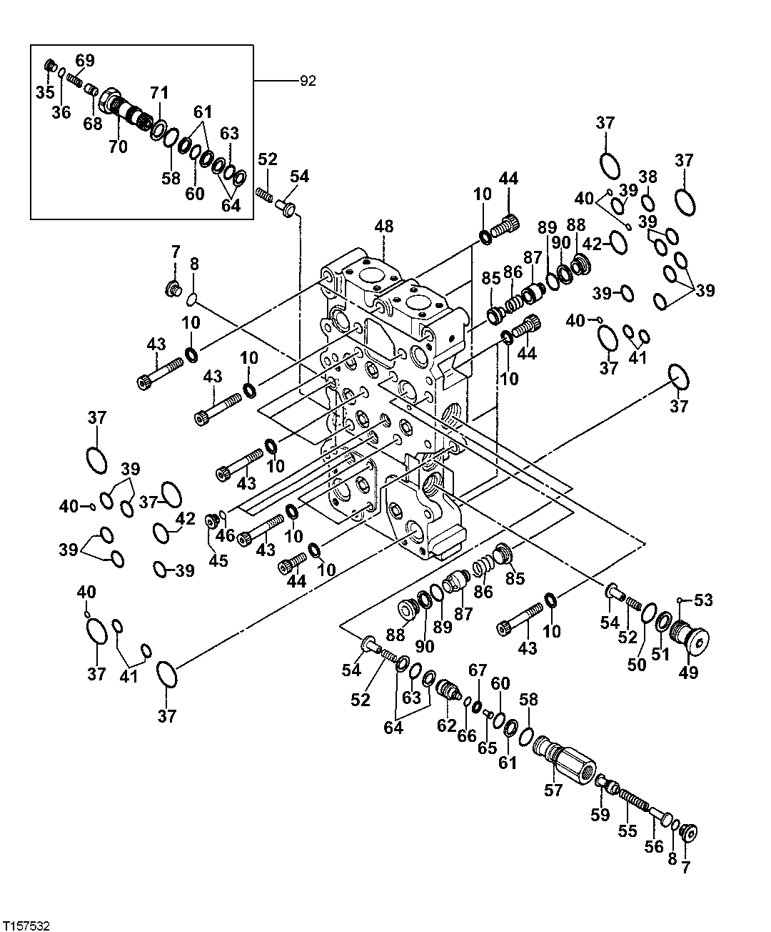 Схема запчастей John Deere 50 - 191 - Control Valve 3360 HYDRAULIC SYSTEM