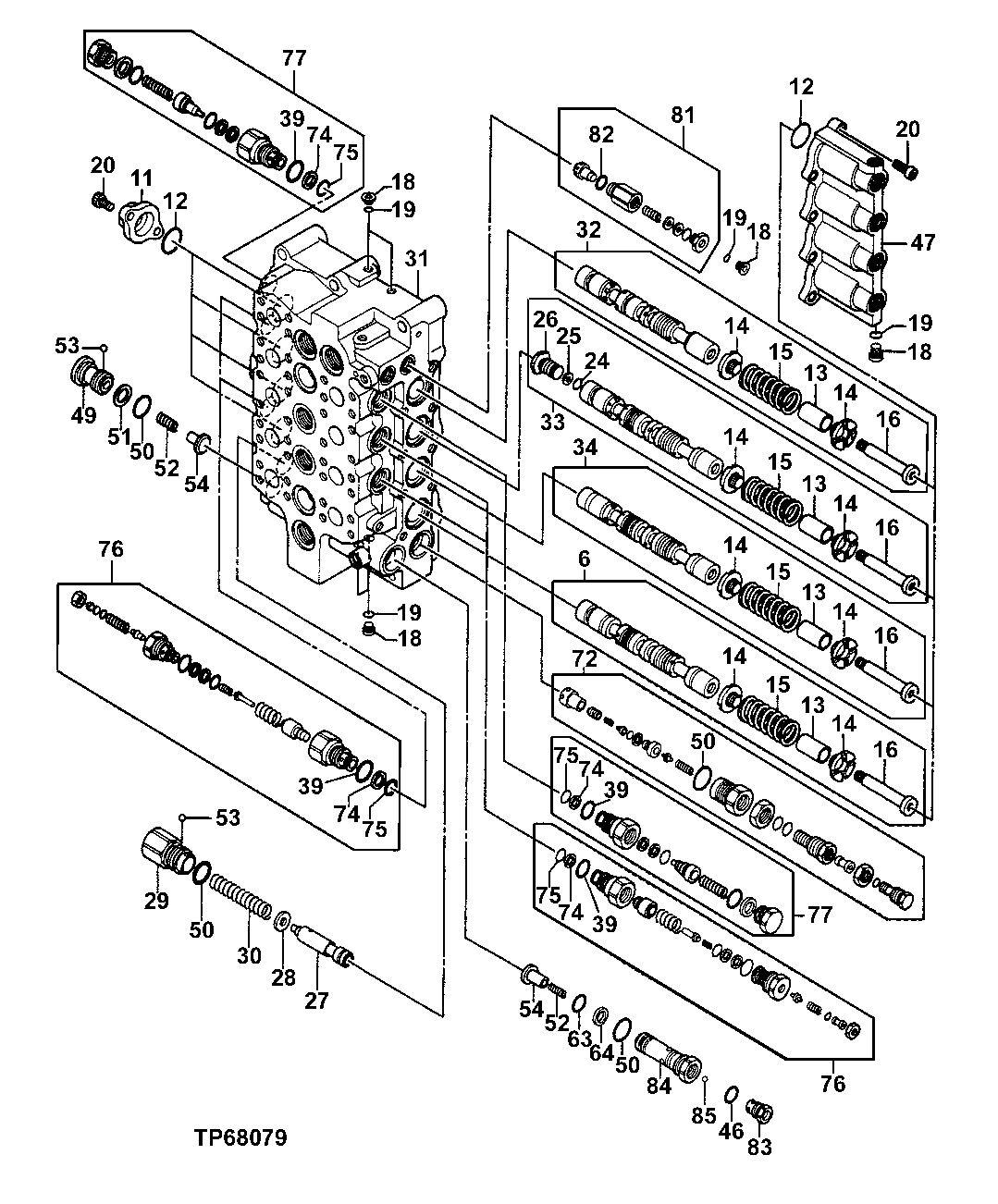 Схема запчастей John Deere 50 - 192 - Control Valve 3360 HYDRAULIC SYSTEM