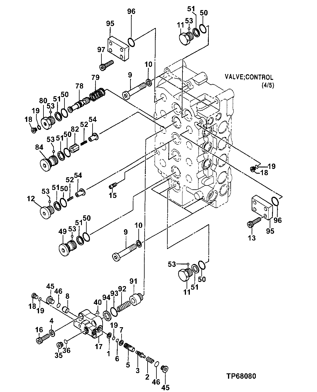 Схема запчастей John Deere 50 - 193 - Control Valve 3360 HYDRAULIC SYSTEM