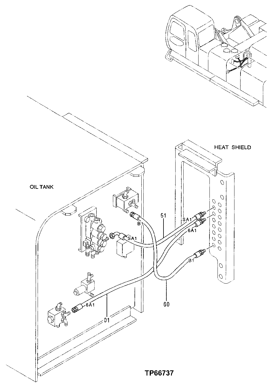 Схема запчастей John Deere 50 - 153 - PILOT PIPINGS 3360 HYDRAULIC SYSTEM