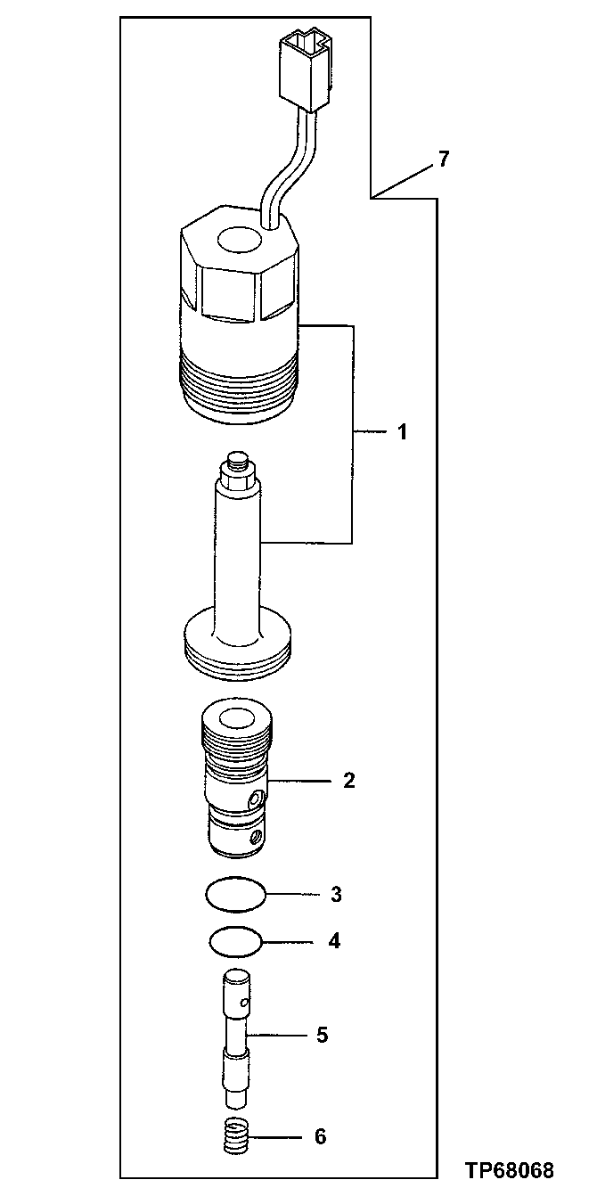 Схема запчастей John Deere 50 - 174 - REDUCTION VALVE 3360 HYDRAULIC SYSTEM