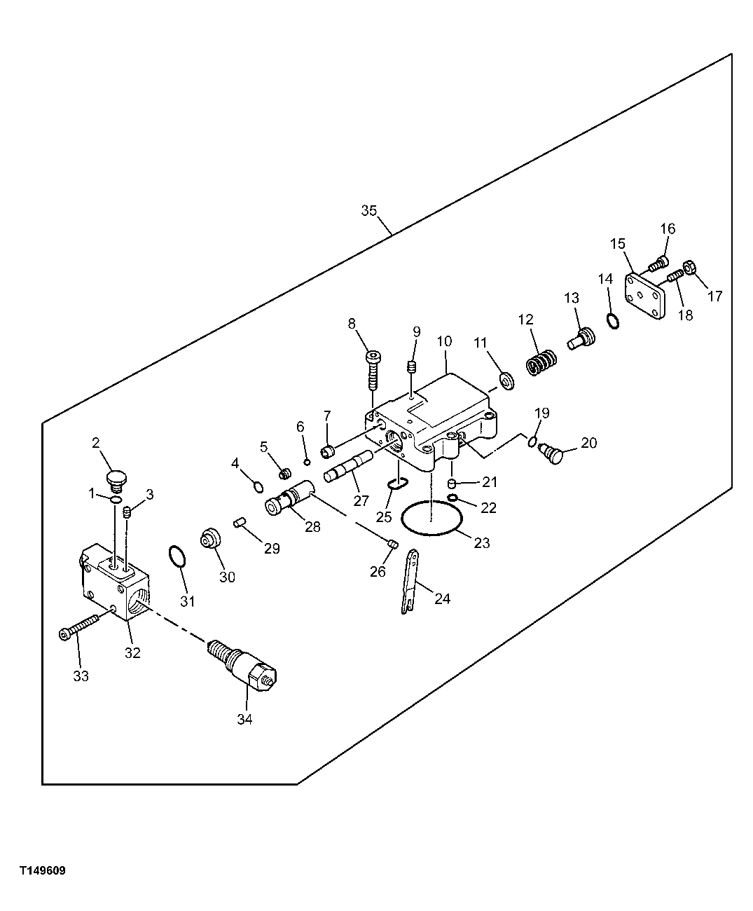 Схема запчастей John Deere 50 - 177 - Regulator Valve ( - 970051) 3360 HYDRAULIC SYSTEM