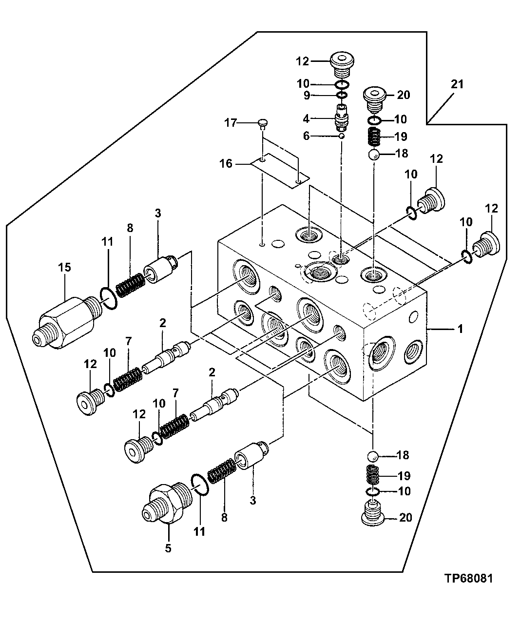 Схема запчастей John Deere 50 - 179 - Flow Control Valve 3360 HYDRAULIC SYSTEM