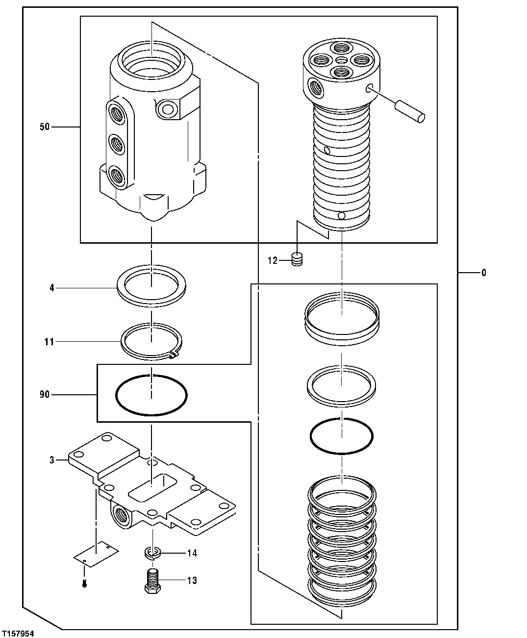 Схема запчастей John Deere 7ZTS - 9 - ROTARY MANIFOLD AND COMPONENTS 0260 AXLES, DIFF. & SUSP. SYS. HYD