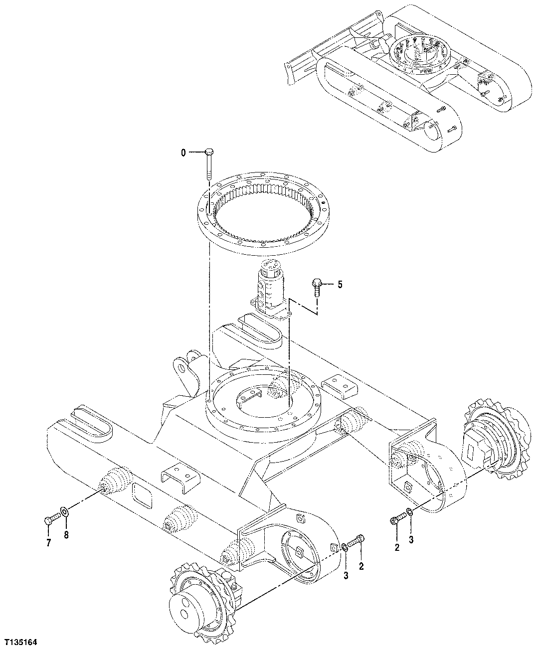 Схема запчастей John Deere 7ZTS - 10 - UNDERCARRIAGE HARDWARE 0260 AXLES, DIFF. & SUSP. SYS. HYD