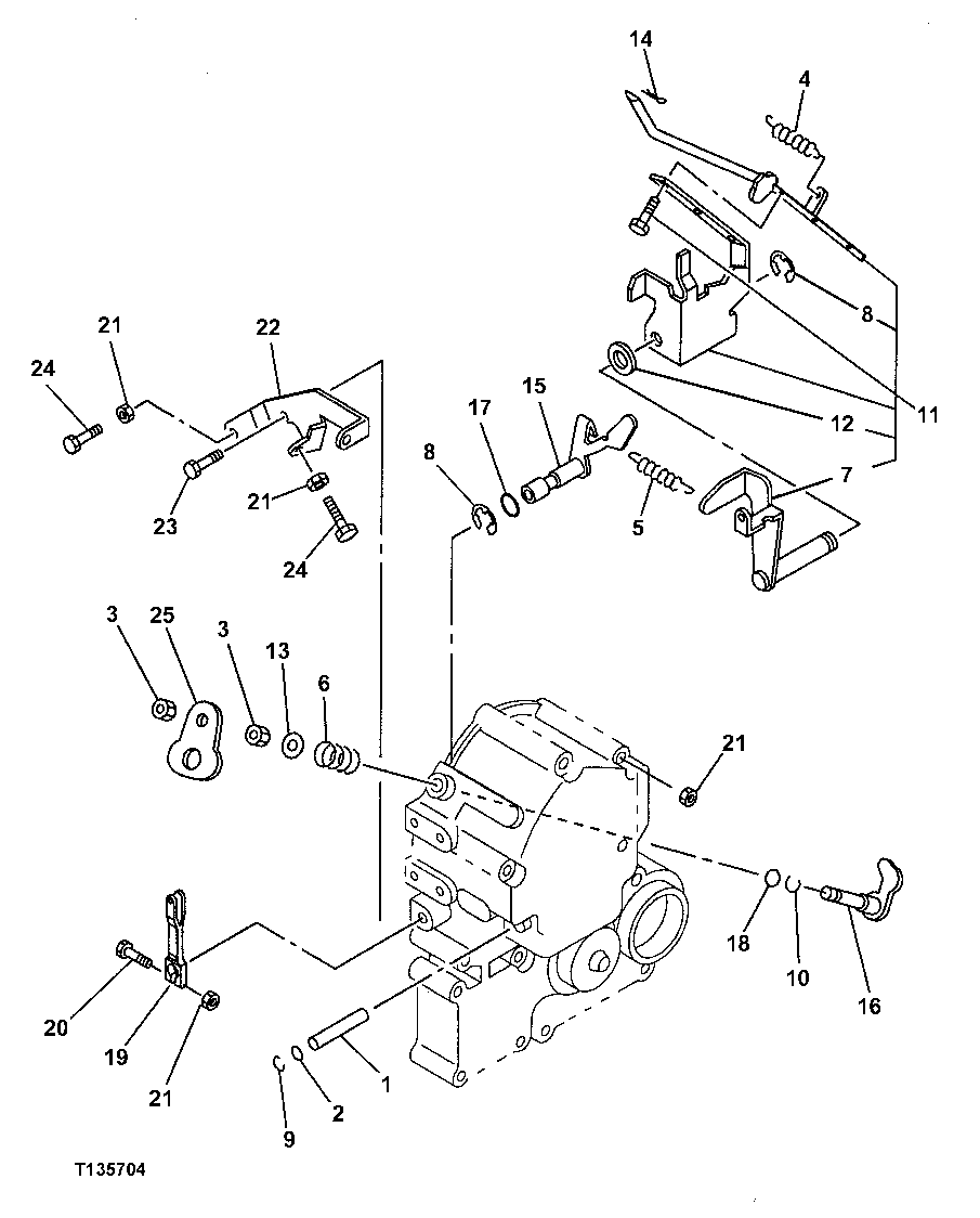 Схема запчастей John Deere 7ZTS - 19 - TIMING CHAIN CASE 0402 CAMSHAFT AND VALVE ACTUATING MEANS