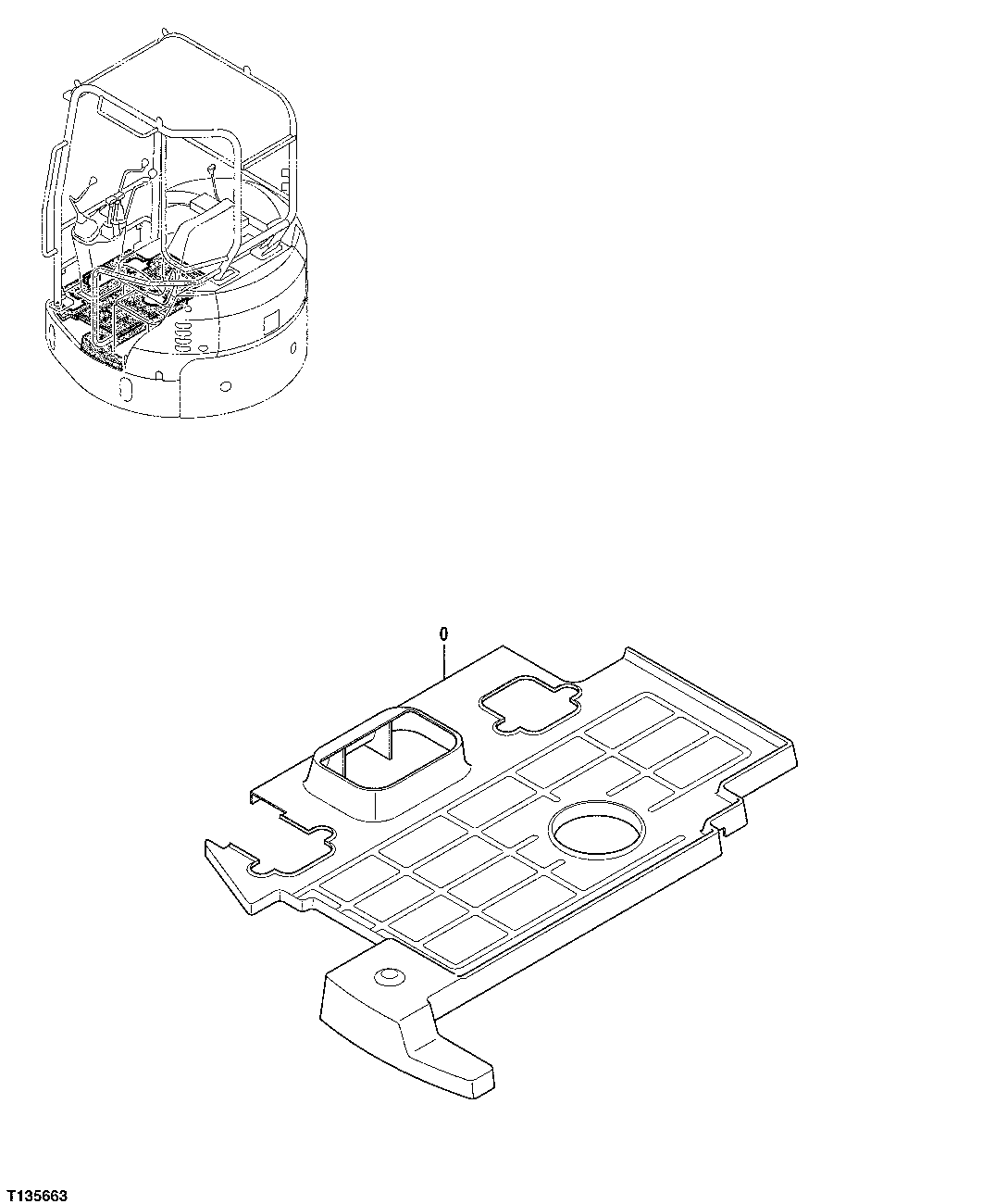 Схема запчастей John Deere 7ZTS - 52 - FLOOR MAT 1810 OPERATOR ENCLOSURE