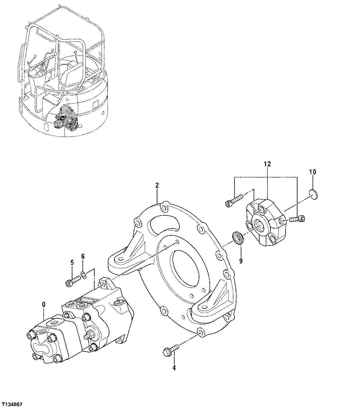 Схема запчастей John Deere 7ZTS - 63 - HYDRAULIC PUMP AND COUPLING 2161 HYUDRAULIC PUMPS & DRIVES