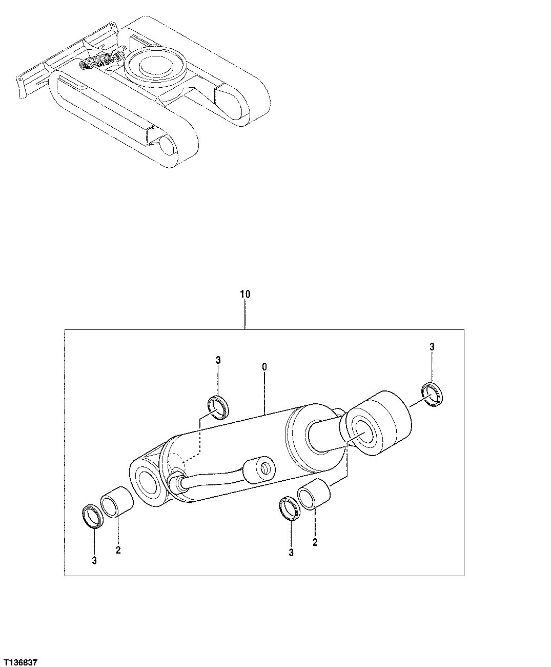 Схема запчастей John Deere 7ZTS - 140 - BLADE CYLINDER 3465 HYDRAULIC CYLINDERS