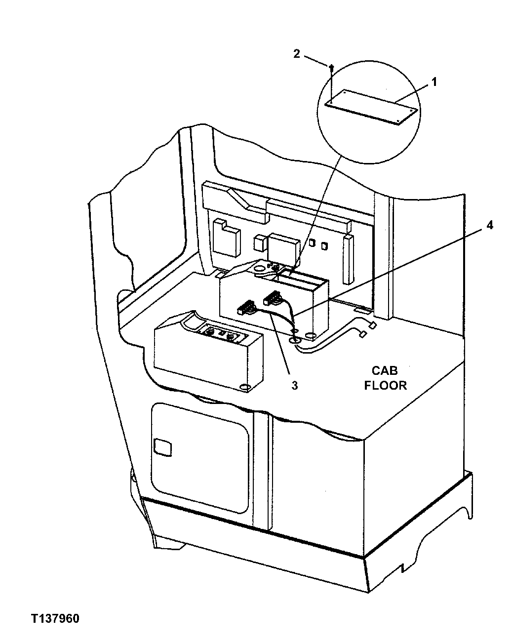Схема запчастей John Deere 330LC, 370 - 48 - Electric Parts (Rear Entry) 1674B Wiring Harness And Switches (Rear Entry)