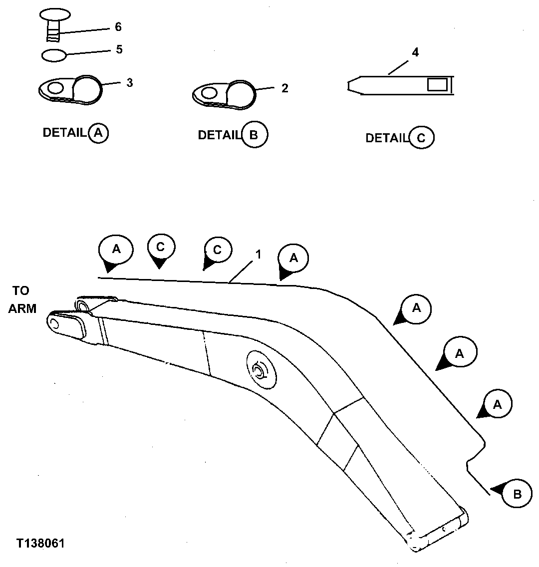 Схема запчастей John Deere 330LC, 370 - 59 - ROADBUILDER BOOM WIRE HARNESS - BUTT-N-TOP 1674D Wiring Harness And Switches (Roadbuilder)