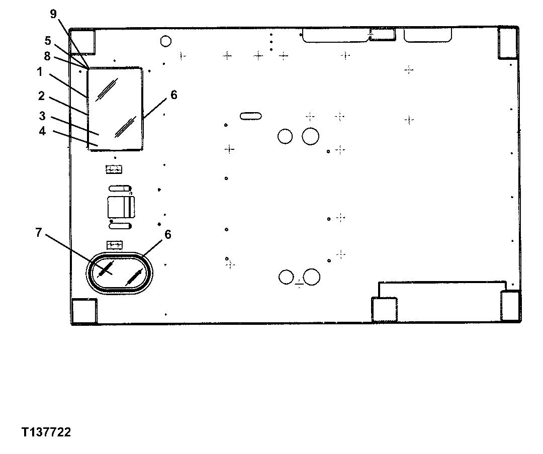 Схема запчастей John Deere 330LC, 370 - 79 - REAR ENTRY CAB FLOOR WINDOW 1810B Operator Enclosure (Rear Entry)