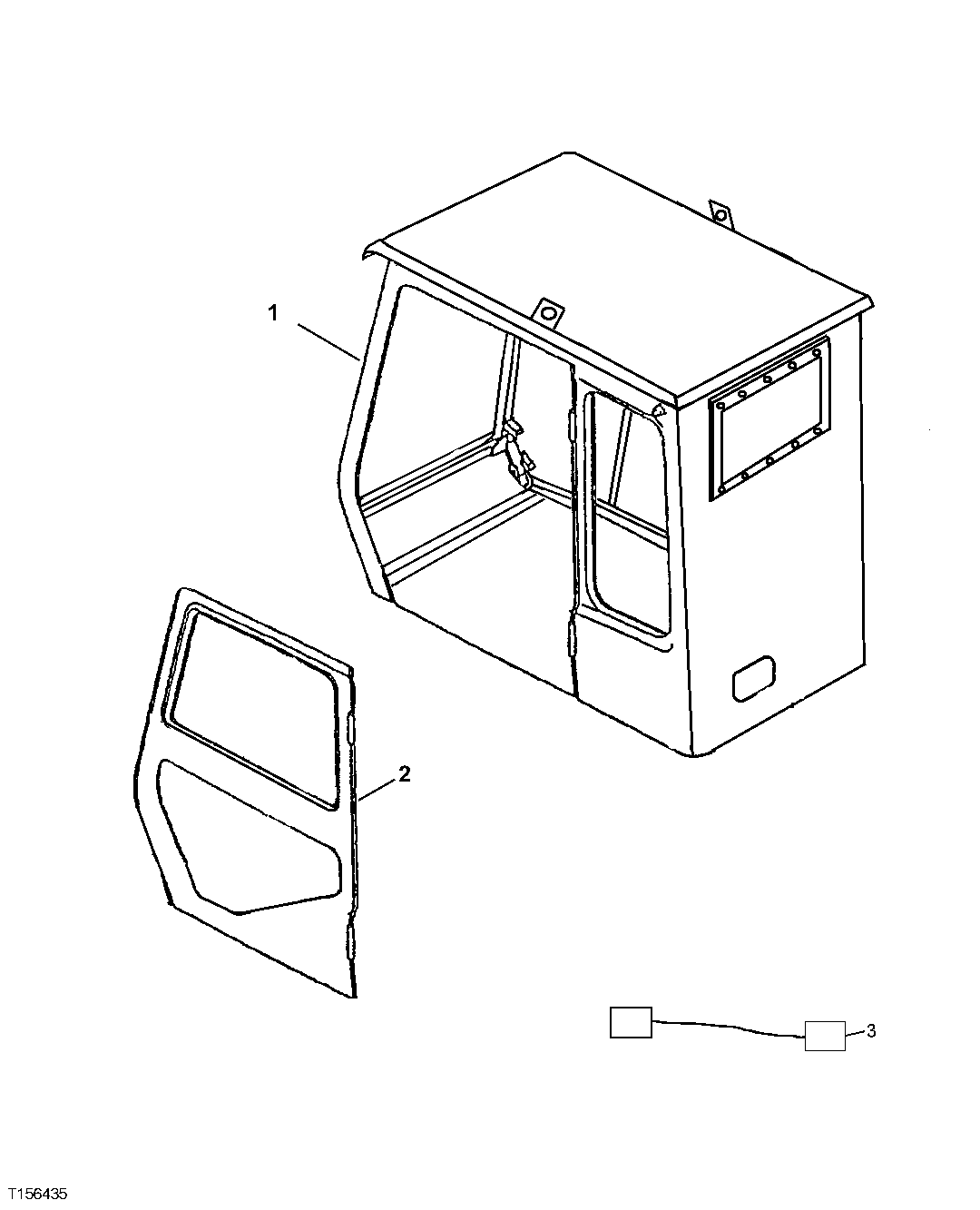 Схема запчастей John Deere 330LC, 370 - 114 - ROADBUILDER CAB 1810D Operator Enclosure (Roadbuilder)