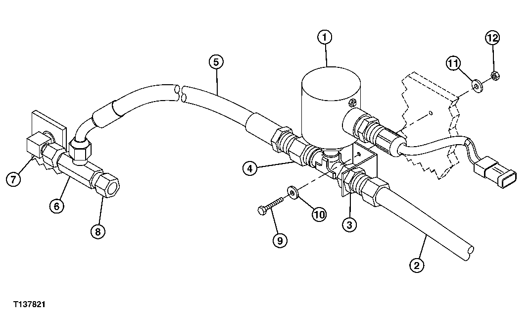 Схема запчастей John Deere 330LC, 370 - 138 - HYDRAULIC DUMP VALVE AND HOSES 2160A Vehicle Hydraulics