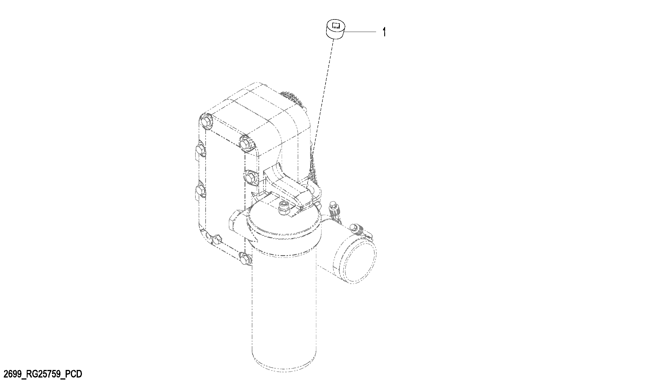 Схема запчастей John Deere 50CLC - 32 - 2699 Engine Coolant Heater Plug 0400 Engine 6125HT001-RG29624 6125HT001