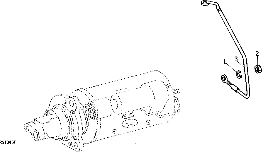 Схема запчастей John Deere 50CLC - 36 - 3005 STARTING MOTOR 0400 Engine 6125HT001-RG29624 6125HT001