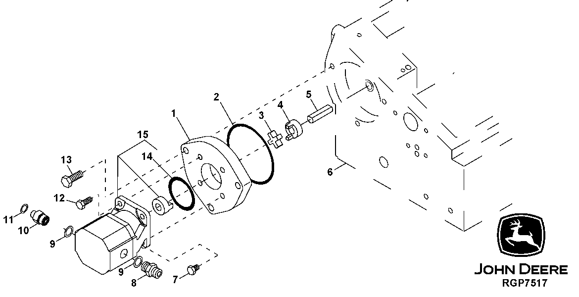 Схема запчастей John Deere 50CLC - 39 - 3703 FUEL TRANSFER PUMP 0400 Engine 6125HT001-RG29624 6125HT001