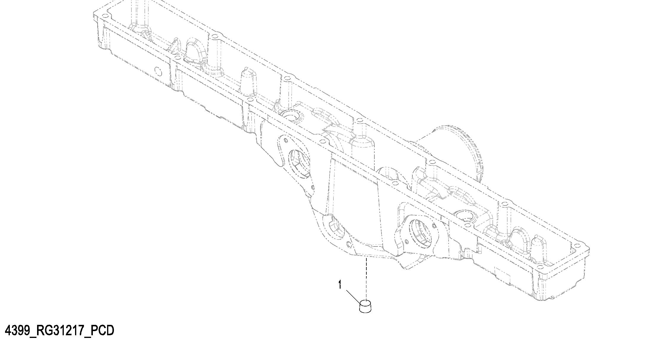 Схема запчастей John Deere 50CLC - 42 - 4399 Starting Aid Plug 0400 Engine 6125HT001-RG29624 6125HT001