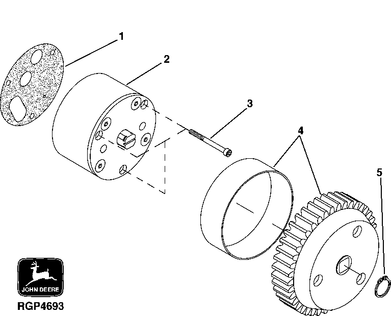 Схема запчастей John Deere 50CLC - 49 - 5001 ENGINE OIL PUMP 0400 Engine 6125HT001-RG29624 6125HT001