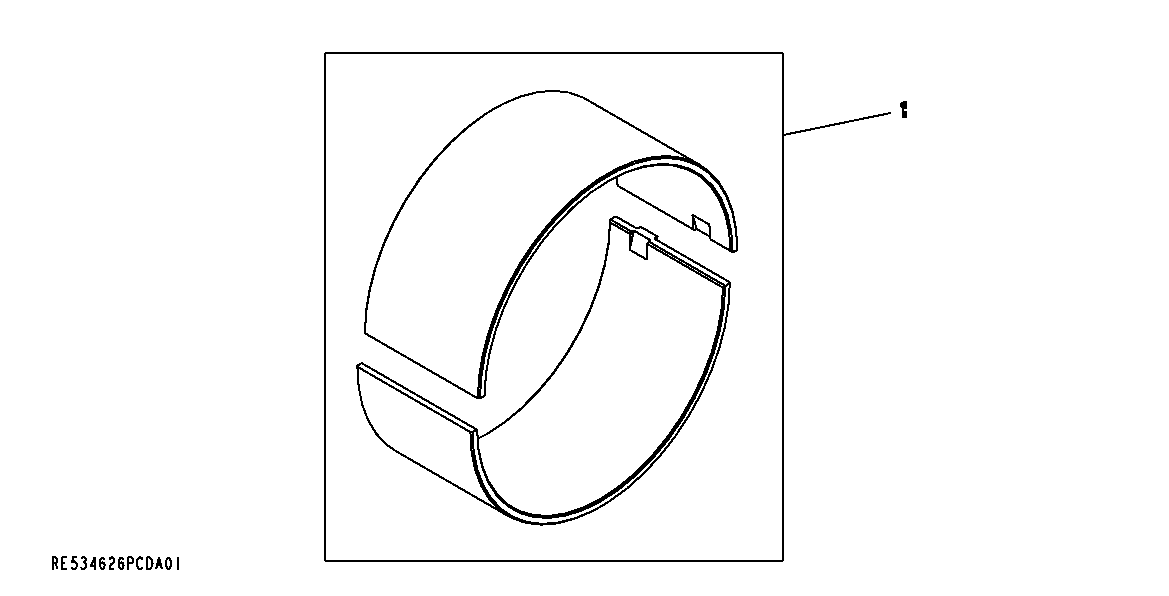 Схема запчастей John Deere 50CLC - 72 - 9901 BEARING KIT 0400 Engine 6125HT001-RG29624 6125HT001